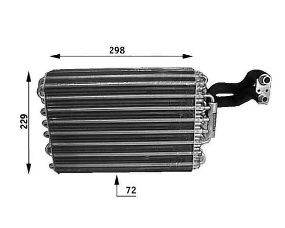 Mercedes A/C Evaporator Core 1248300758 - Behr 351210091